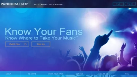 Pandora AMP, connecting audience and artist