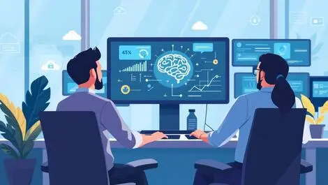 Australian insurance office professionals analyzing ai data cloud security