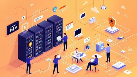 Secure server room it professionals restoring digital identity systems