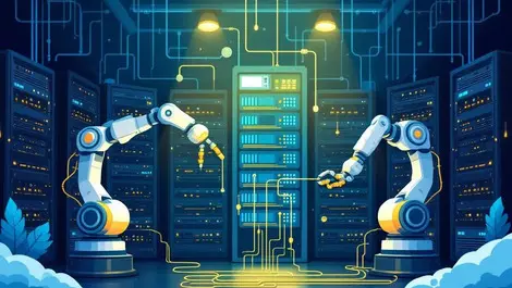 Automation resilience it systems server room robotic arms managing cables