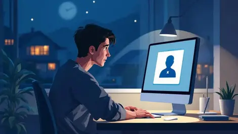 Worried patient computer broken medical lock nz suburb night scene