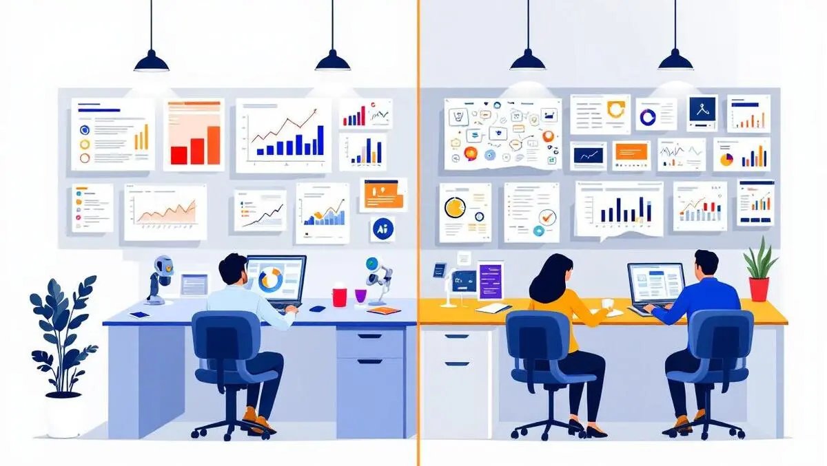 Office ai productivity vs manual error fixing charts contrast