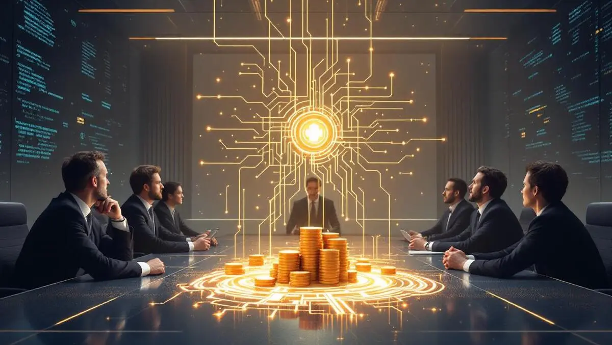 Bank boardroom executives ai circuit maze over stagnant profits